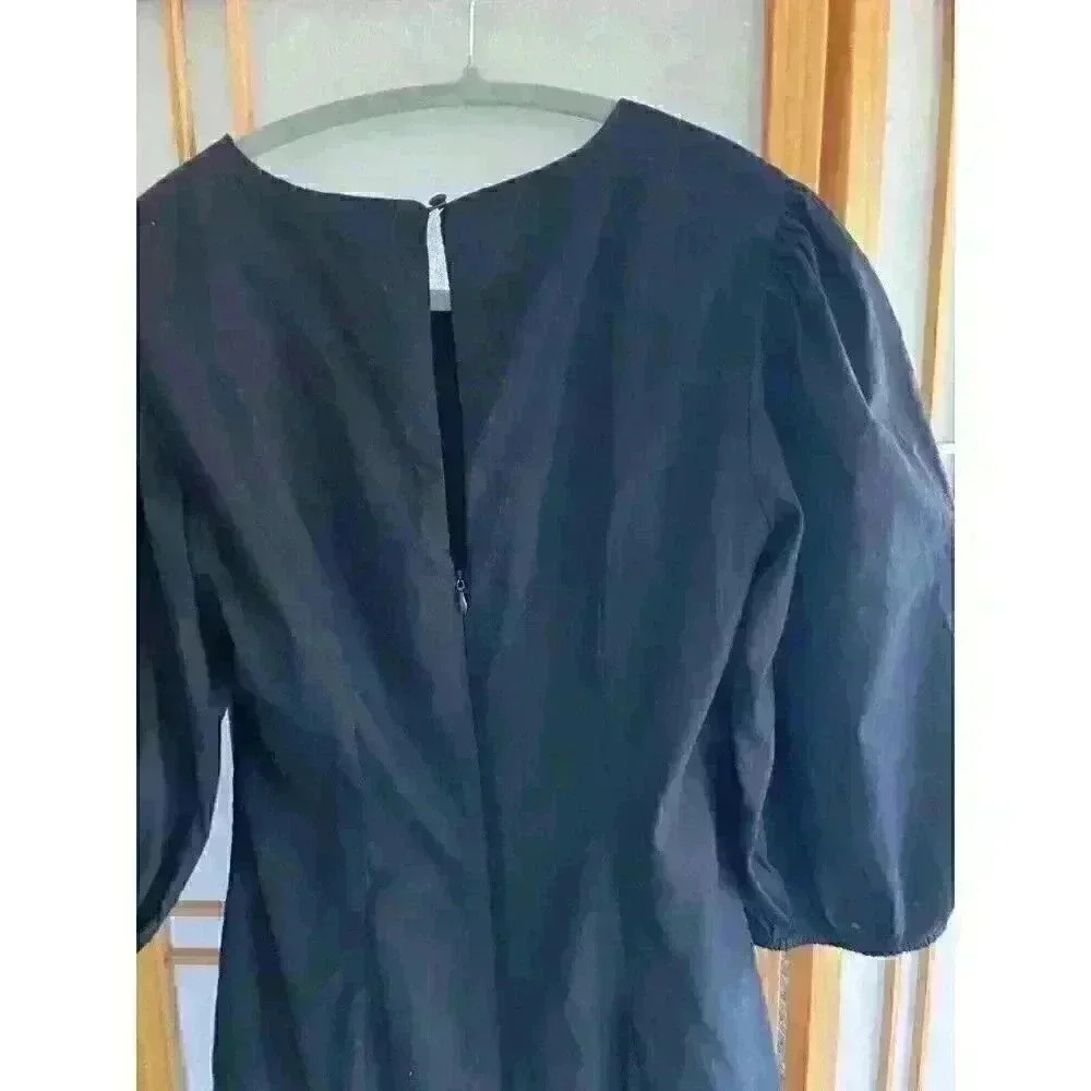 FREE PEOPLE Hope Dress, Black, Size Small, Mini w/puff Sleeves, Classic LBD - Picture 11 of 14